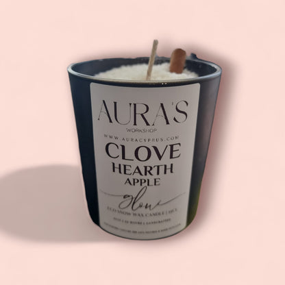 Clove Hearth Apple Glown Scent - Eco Snow Candle - Auras Workshop Auras Workshop