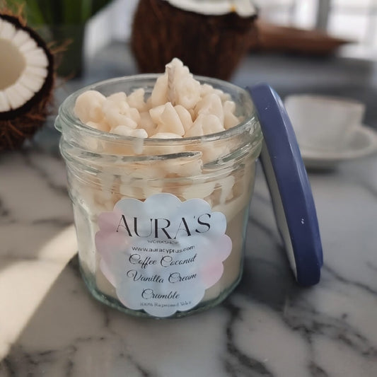 Coffee Coconut Vanilla Cream Crumble Candle - Auras Workshop Auras Workshop