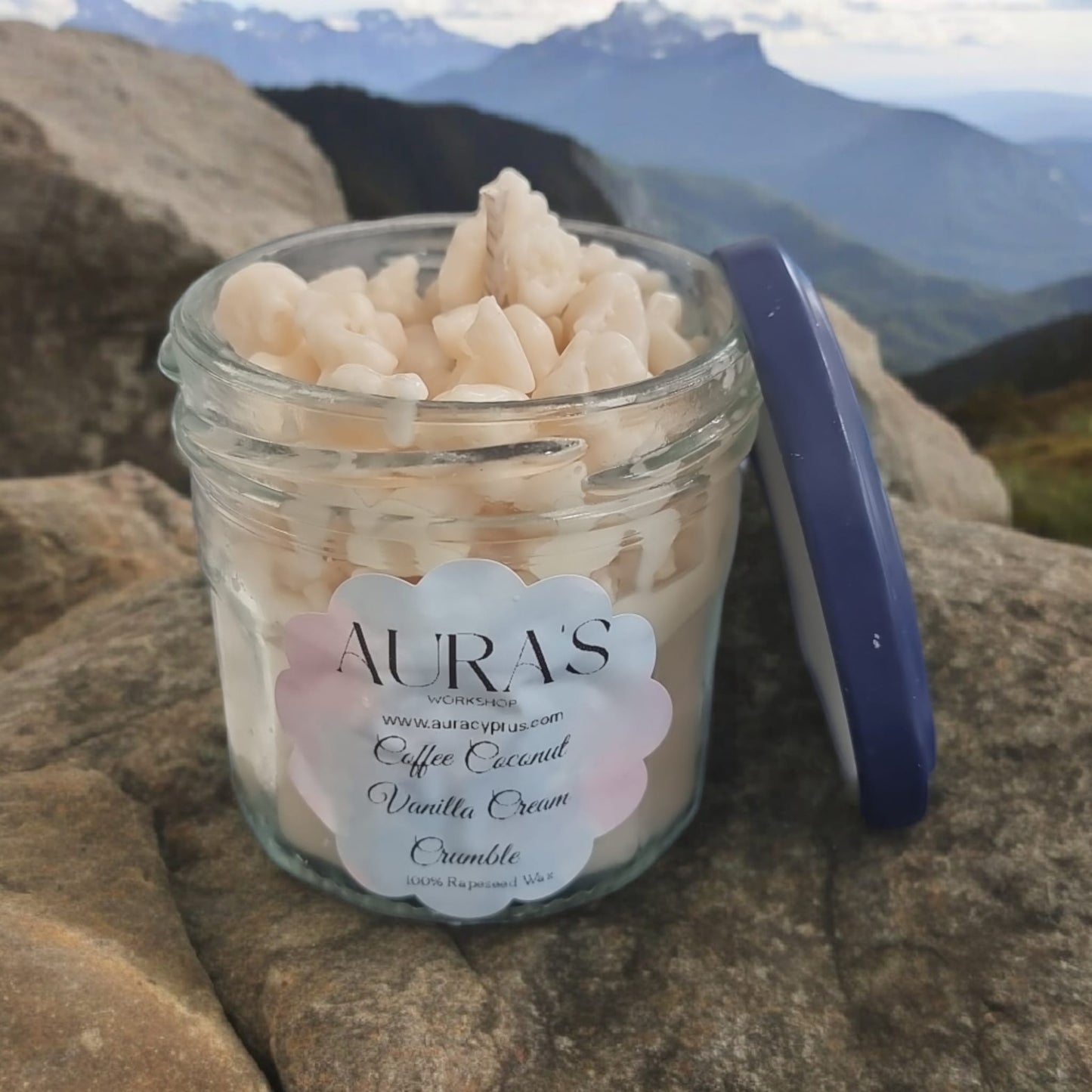 Coffee Coconut Vanilla Cream Crumble Candle - Auras Workshop Auras Workshop