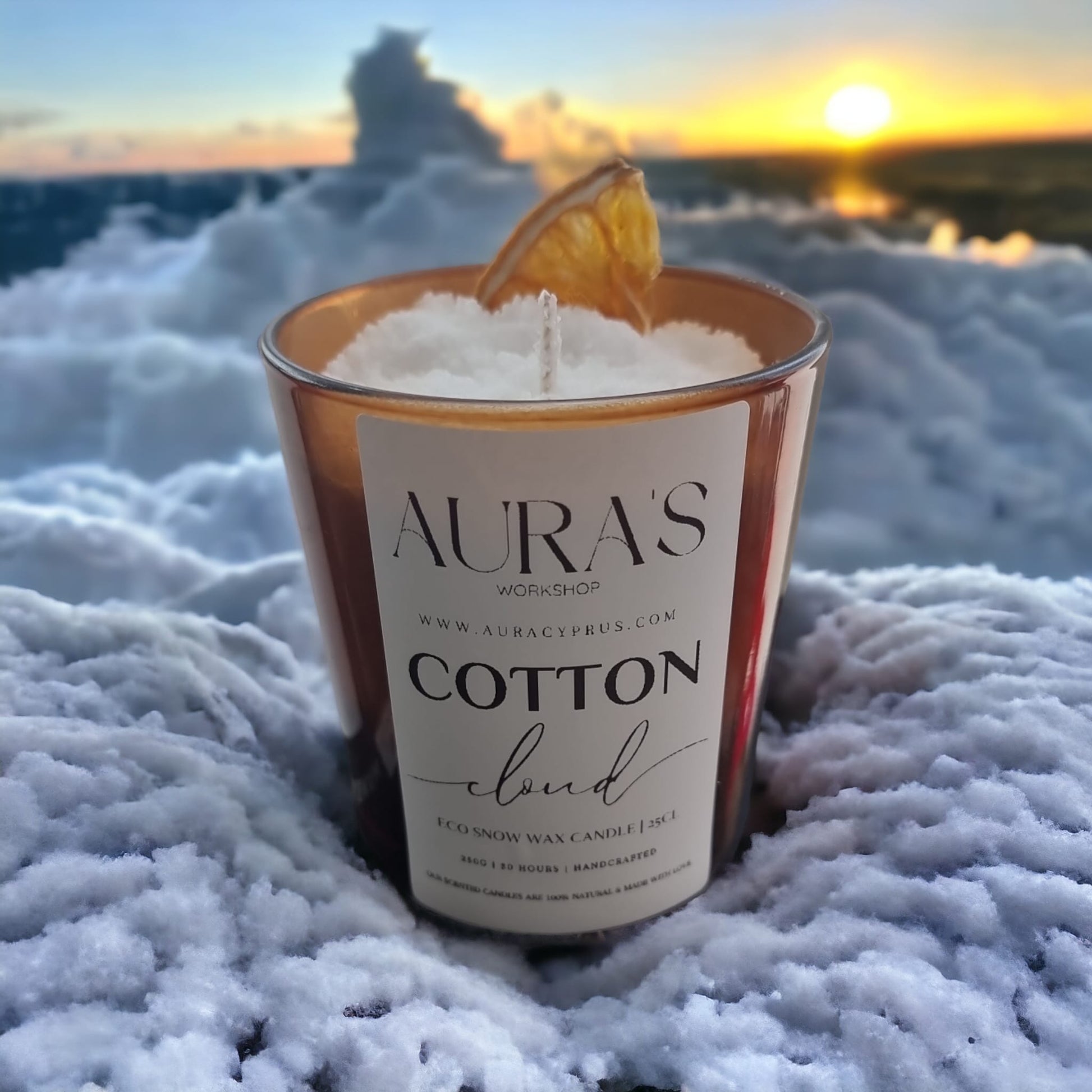 Cotton Cloud Scent - Eco Snow Candle - Auras Workshop Auras Workshop