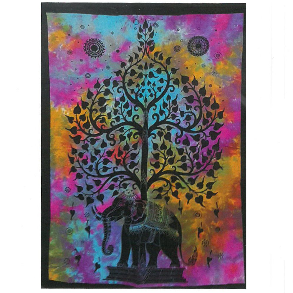 Cotton Wall Art - Elephant Tree - Auras Workshop Auras Workshop