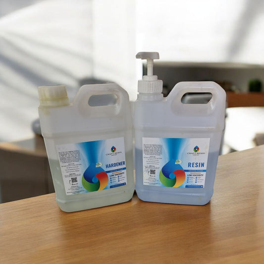 Craft Resin & Hardener – 1kg Each (Used, 2L Jugs with 1L Remaining) - Auras Workshop Auras Workshop