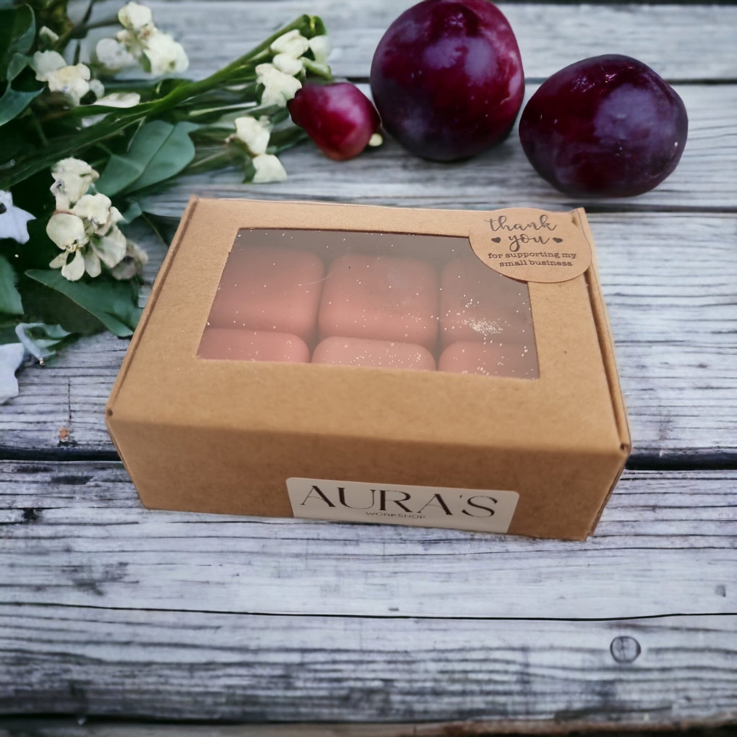 Cranberry Ice Plum Wax Melt Pieces - Auras Workshop Auras Workshop