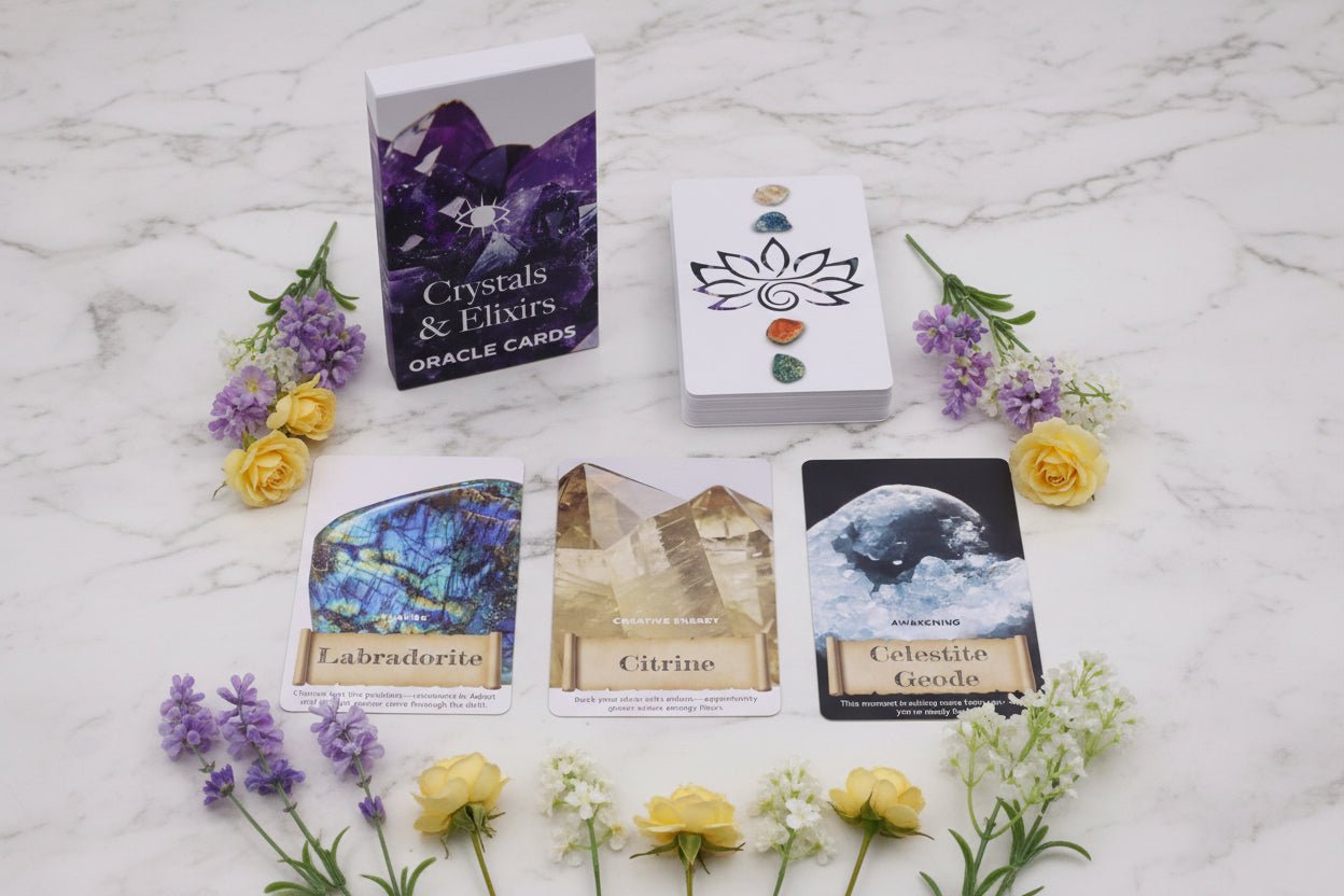 💎✨ Crystals & Elixirs Oracle Cards – Healing Energy Deck - Auras Workshop Auras Workshop