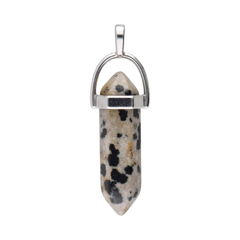 Dalmatian Jasper Small Double- Terminated Pendant – Crystal Jewellery - Auras Workshop Auras Workshop