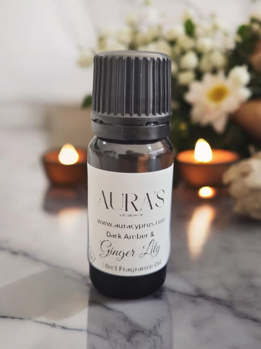 Dark Amber & Ginger Lilly Fragrance Oil - 10ml - Auras Workshop Auras Workshop