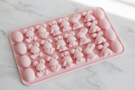🐇 Easter Bunny & Egg Silicone Mold Tray – Multi Design Candle & Wax Melt Mould - Auras Workshop Auras Workshop