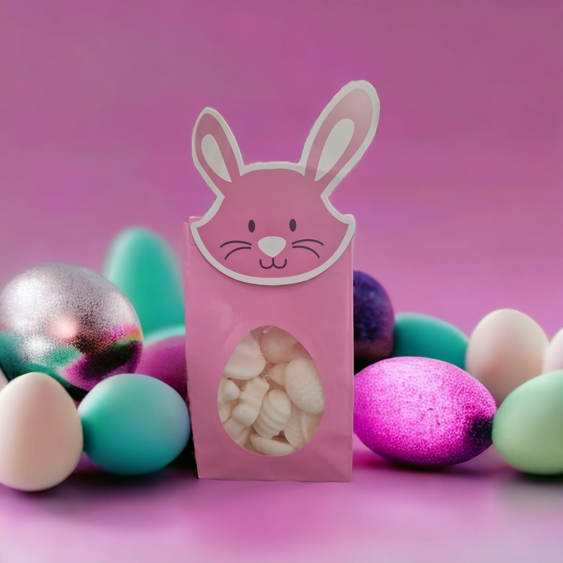 Easter Collection: Vanilla Cream Scent Wax Melts in Easter Bunny Bag Pink - Auras Workshop Auras Workshop