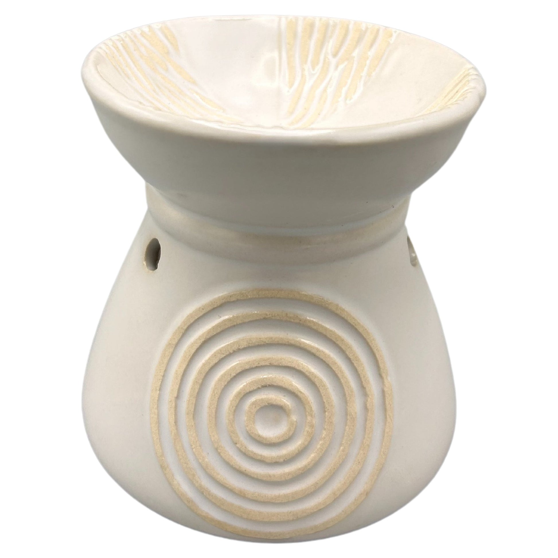 Elemental Natural Large Oil & Wax Burner – Ivory - Auras Workshop Auras Workshop