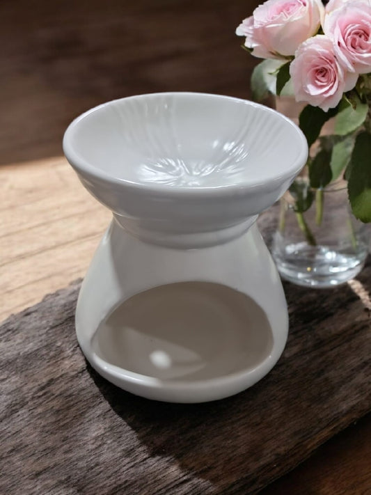 Elemental Natural Large Oil & Wax Burner – Ivory - Auras Workshop Auras Workshop