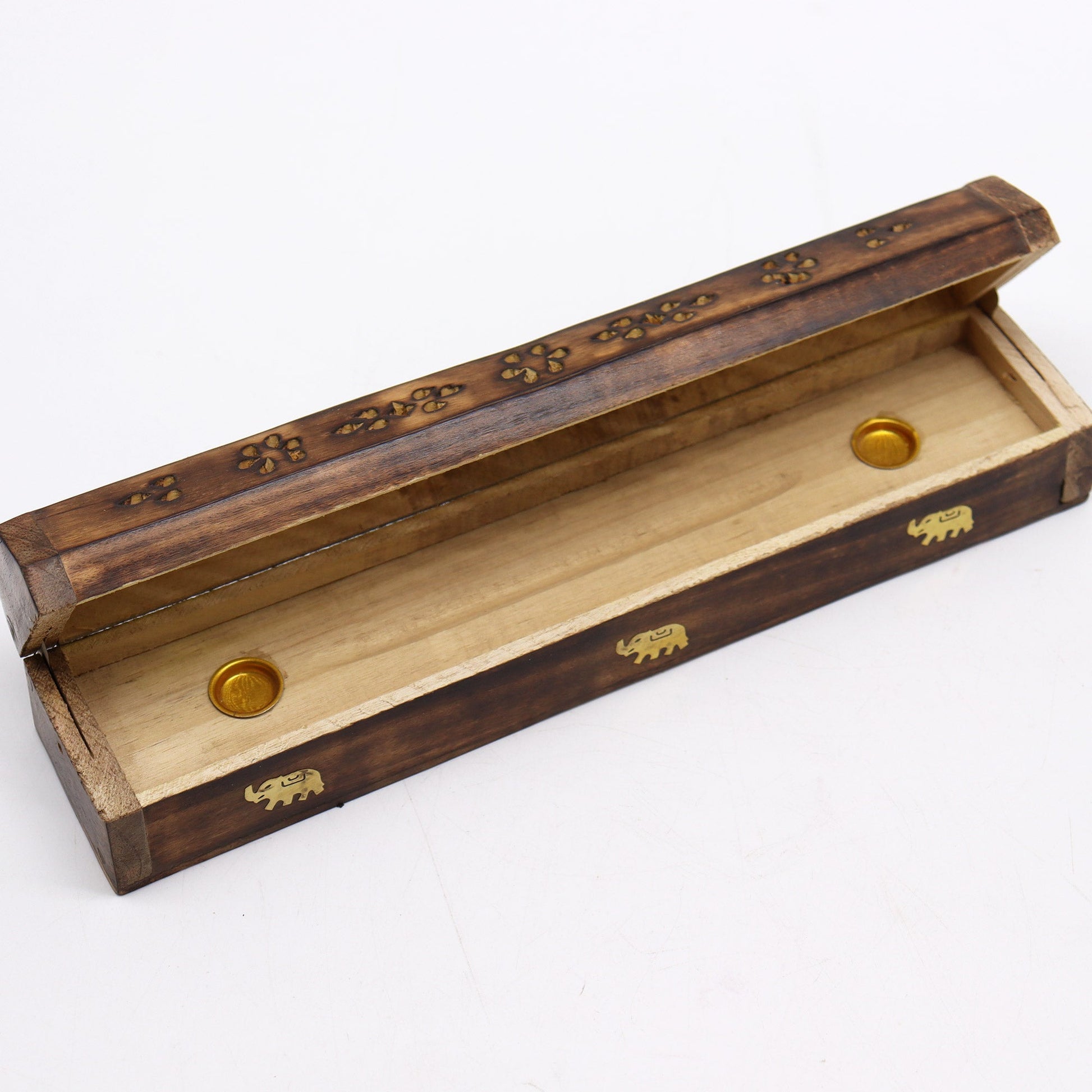 🐘✨ Elephant Design Incense & Cone Box Burner | Natural Mango Wood - Auras Workshop Auras Workshop