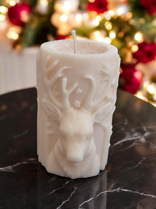 Enchanted Vanilla Spice Christmas Edition Reindeer Candle - Auras Workshop Auras Workshop