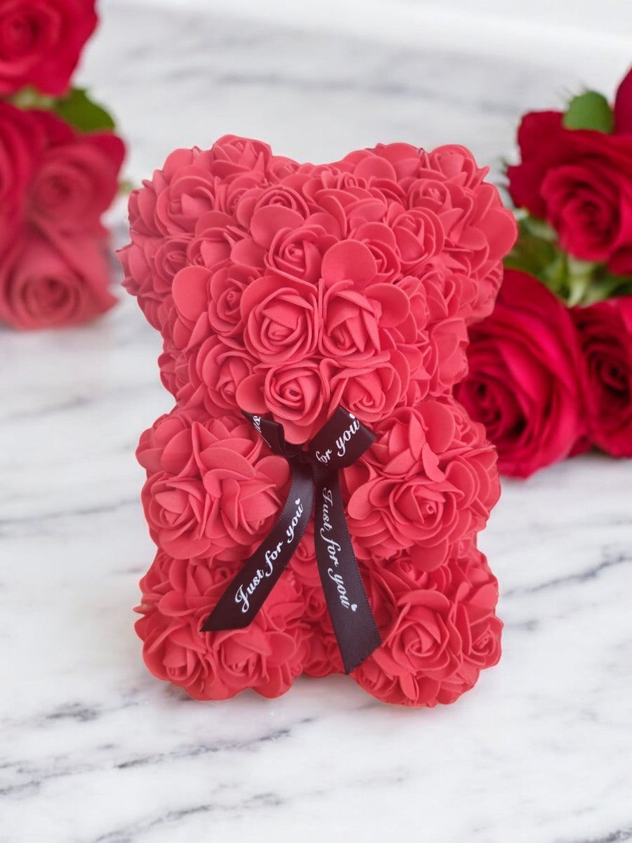 Eternal Love Red Rose Bear 19cm - Valentines Gift