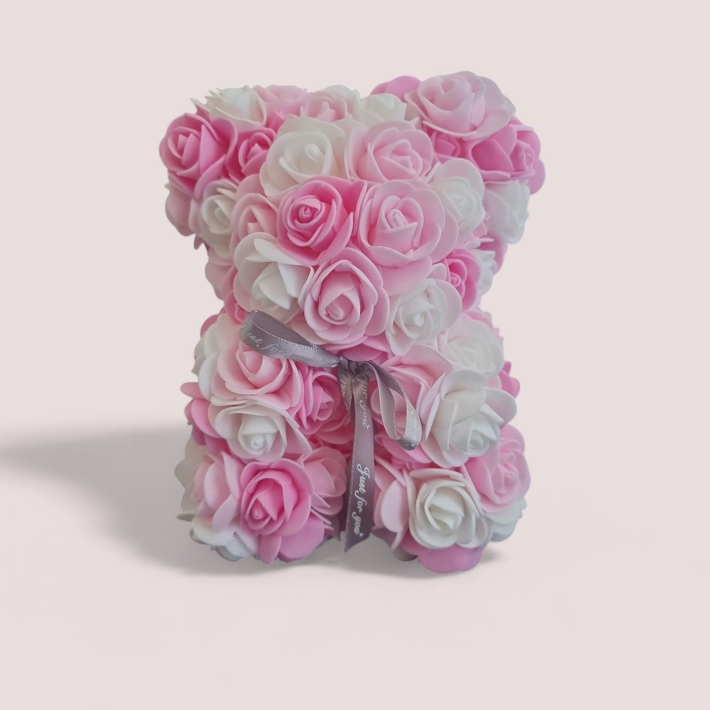 Eternal Love White & Pink Rose Bear – Perfect Romantic Valentine’s Gift - Auras Workshop Auras Workshop