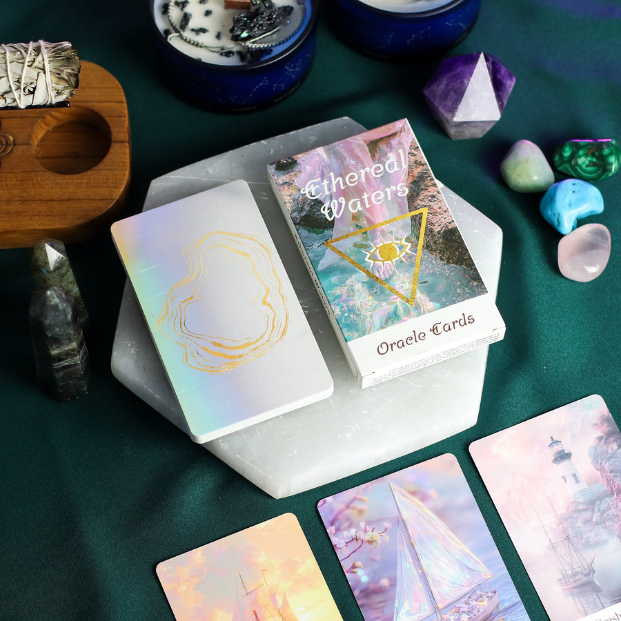 🌊🌙 Ethereal Waters Oracle Cards – Sirens & Moonlight