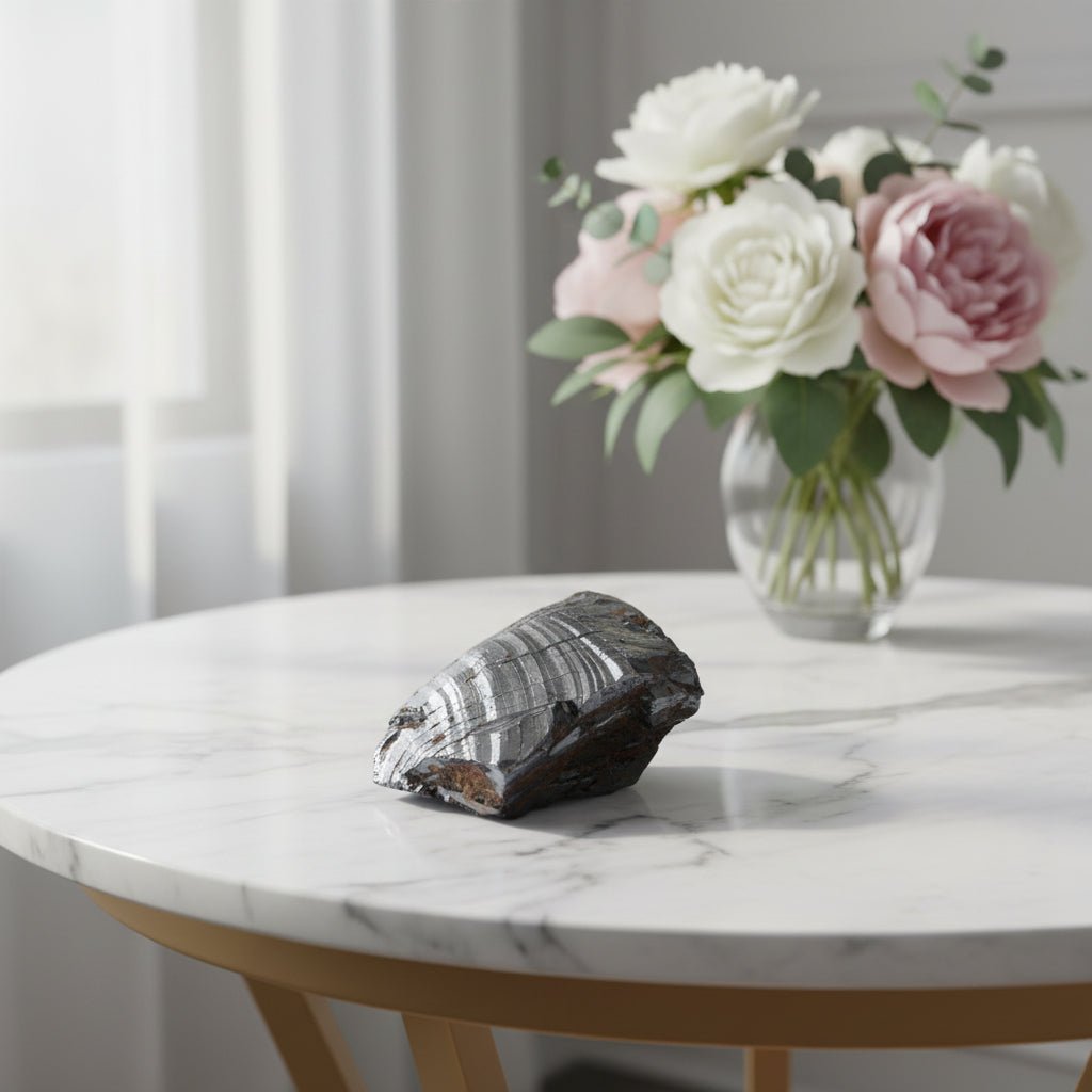 Extra-Quality Crystallised Shungite – Small Natural Piece - Auras Workshop Auras Workshop