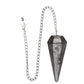 Faceted Shungite Crystal Pendulum – 4 cm