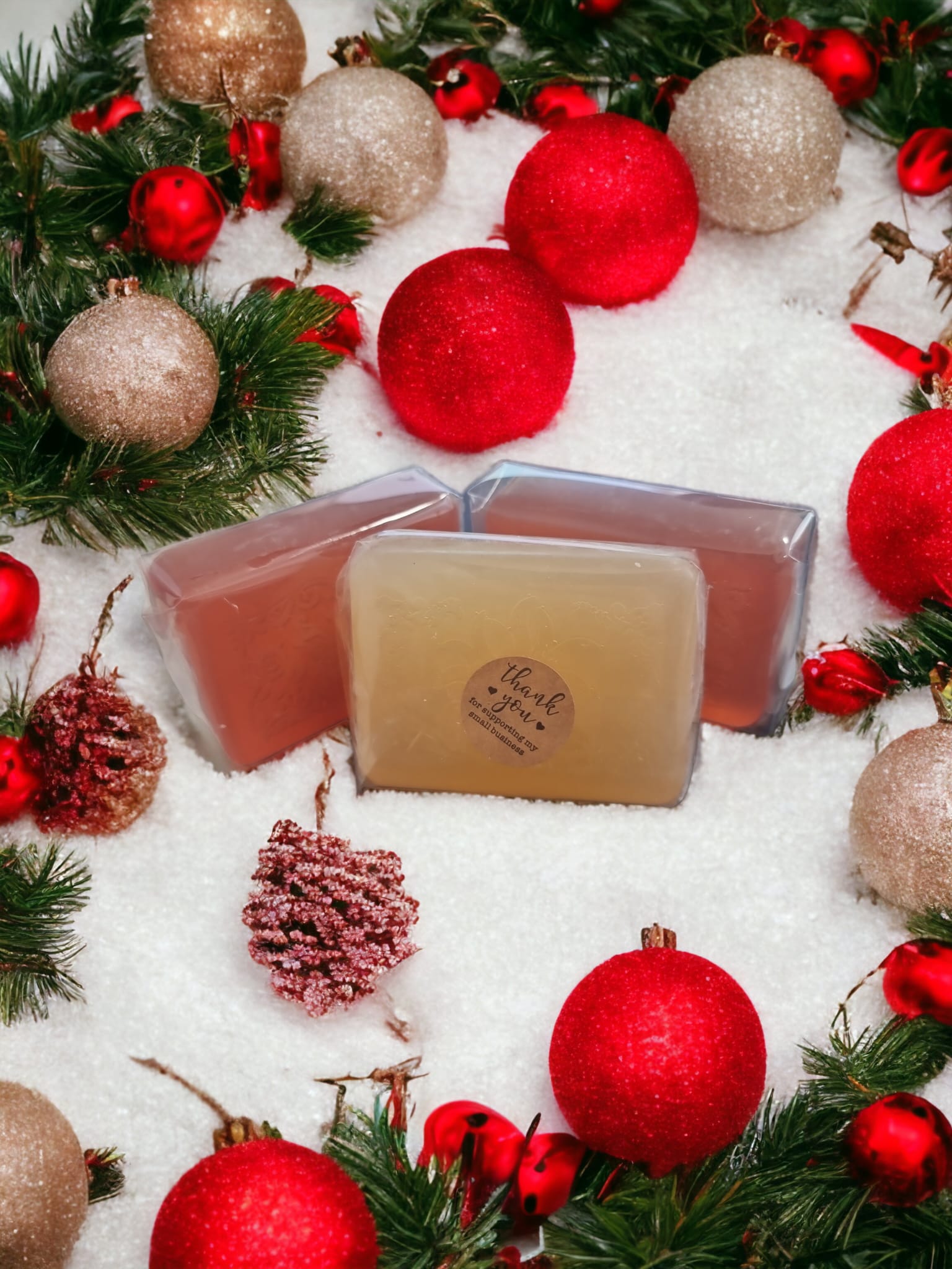 Festive Citrus Spice Gift Box x3/4 Festive Soap Bars - Auras Workshop Auras Workshop