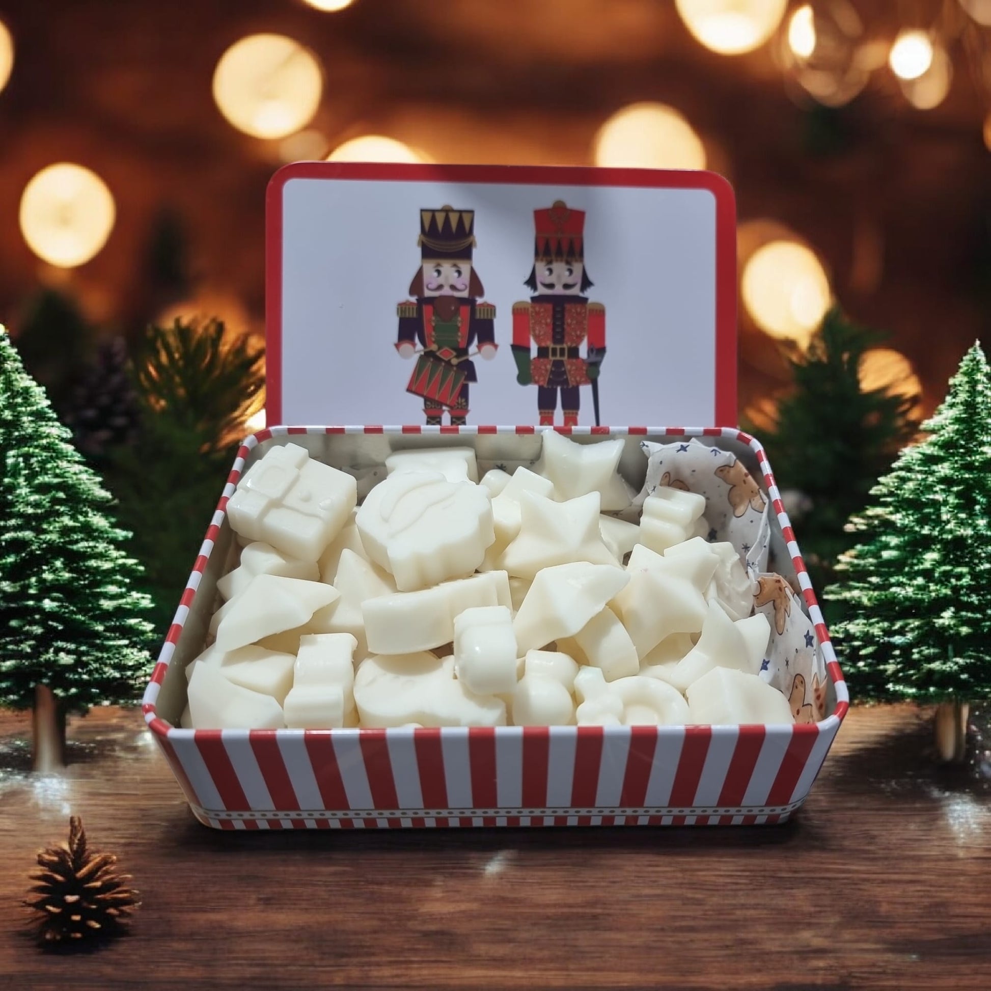 🥧🎄 Festive Pudding Wax Melts in Nutcracker Tin – Christmas Edition | Aura’s Workshop | Warm Spiced Dessert Scent - Auras Workshop Auras Workshop
