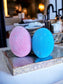 Fizzy Egg Bath Bombs x2 Pack - Purple & Blue - Auras Workshop Auras Workshop