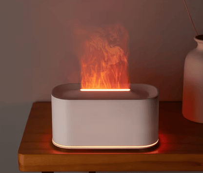 🔥✨ Flame Effect Aroma Diffuser Small – Black or White | LED Flame Mist Diffuser - Auras Workshop Auras Workshop