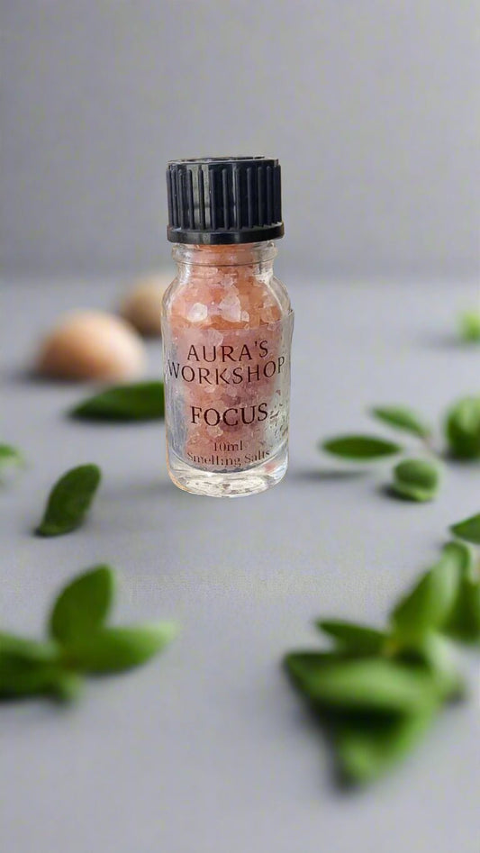🧘‍♂️ Focus Aromatherapy Smelling Salt – 10ml | Clarity, Energy & Mental Sharpness - Auras Workshop Auras Workshop