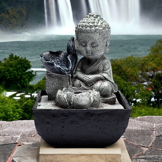 Serene Little Buddha Water Fountain - Auras Workshop  -  Home Decor -   - Cyprus & Greece