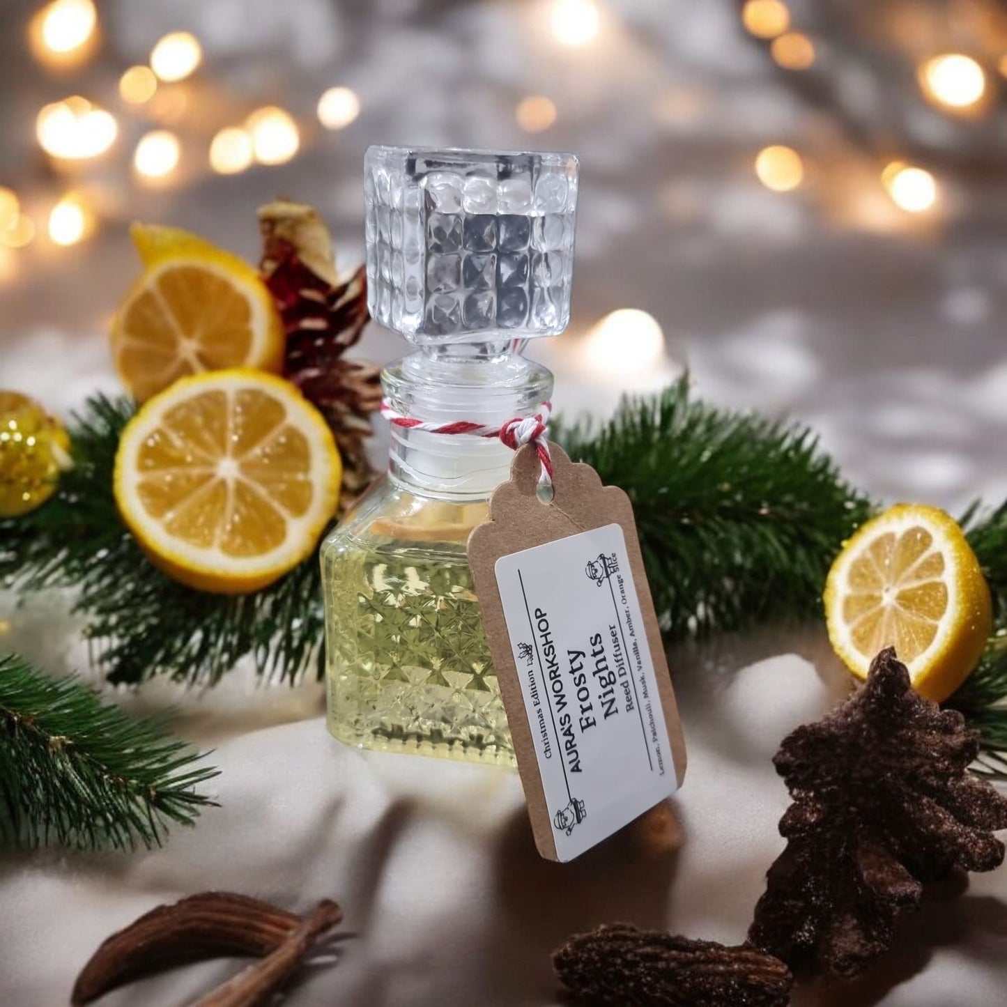 ❄️ Frosty Nights Reed Diffuser – Christmas Edition 50ml - Auras Workshop Auras Workshop