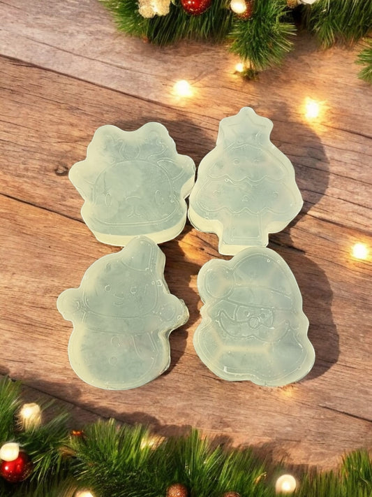 Frosty Winter Nights Scented Soap x4 Christmas Shapes - Christmas Edition - Auras Workshop Auras Workshop