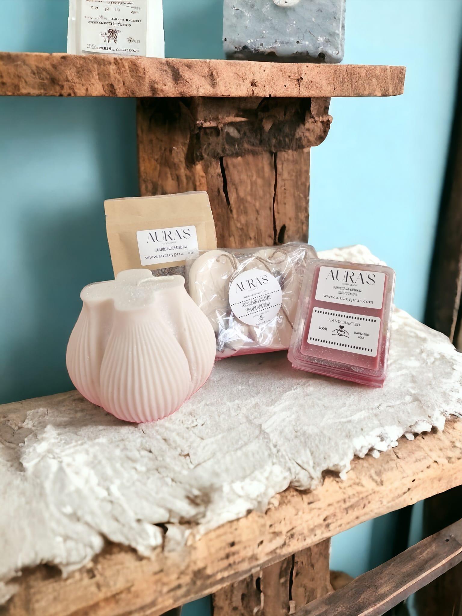 Gift Set: Candle, Wax Melt & Lavender Bliss - Auras Workshop Auras Workshop