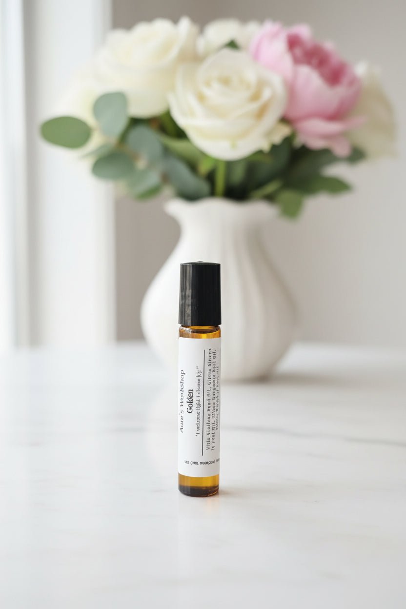 Golden Auras Workshop Roll On Perfume 10ml – Bright, Fresh & Uplifting - Auras Workshop Auras Workshop
