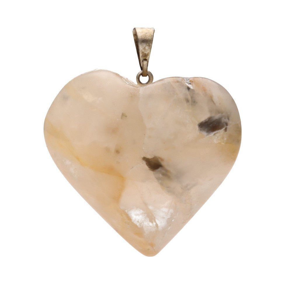 Golden Healer Quartz Heart Pendant – Crystal Jewellery - Auras Workshop Auras Workshop