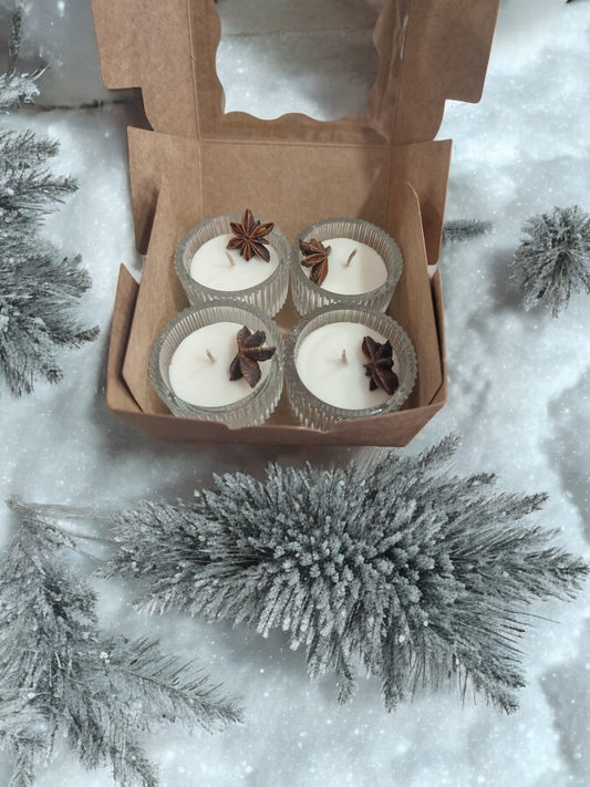 Golden Hour x4 Tealight Christmas Edition Gift Set - Auras Workshop Auras Workshop