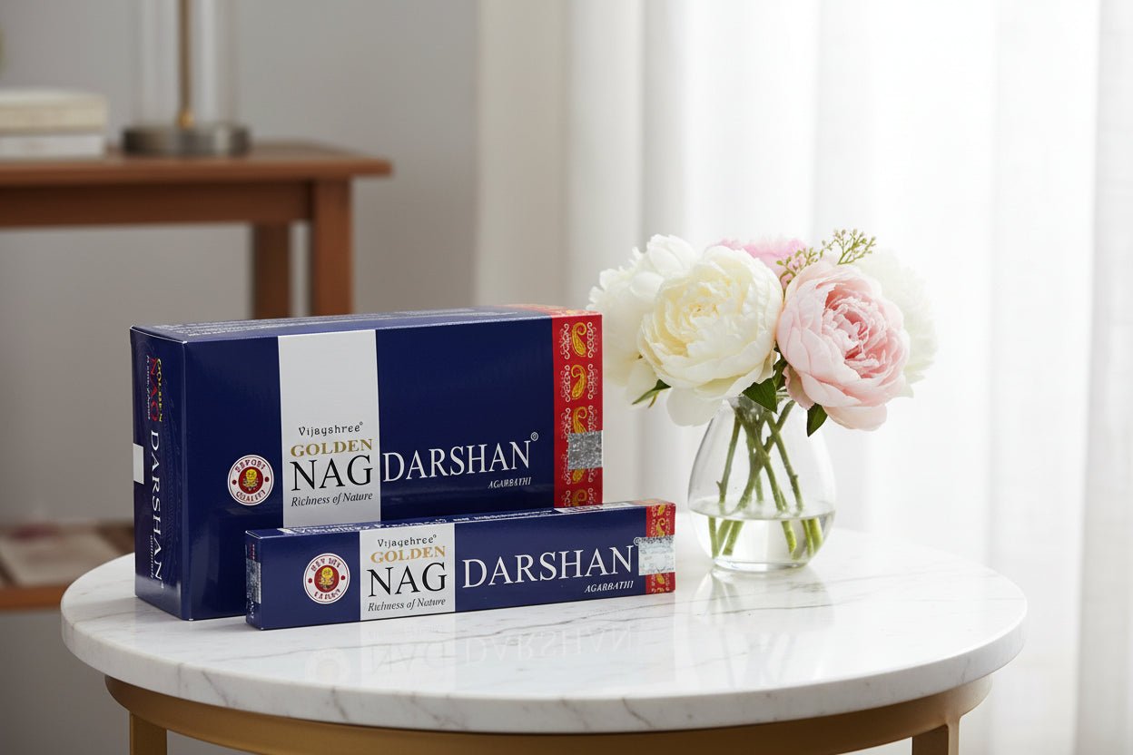 Golden Nag Darshan Incense – Premium Fragrant Incense Sticks - Auras Workshop Auras Workshop