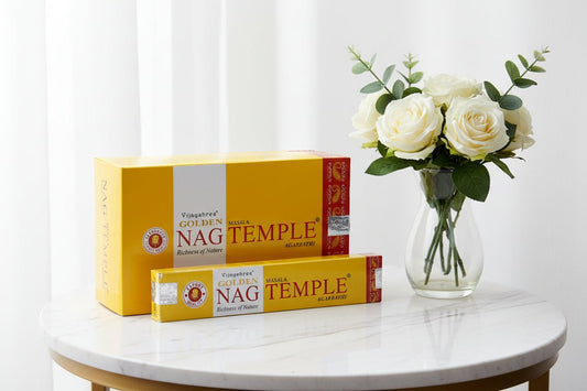 Golden Nag Temple Incense – Sacred Fragrant Incense Sticks - Auras Workshop Auras Workshop