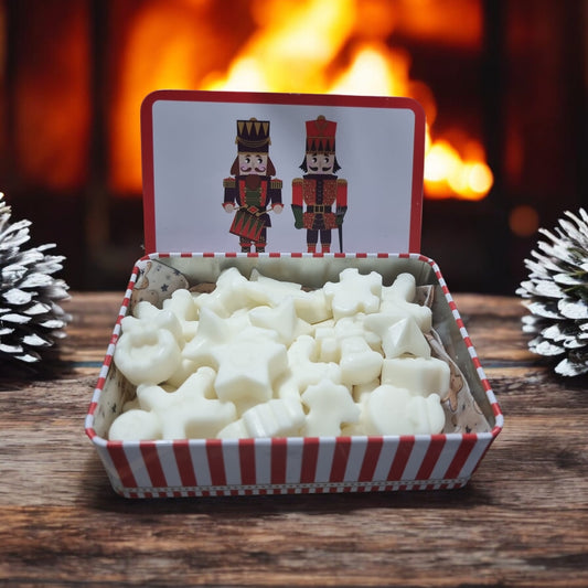 ⭐🎄 Golden Yule Wax Melts in Nutcracker Christmas Tin | Pineapple, Vanilla & Anise | Aura’s Workshop | Christmas Edition - Auras Workshop Auras Workshop