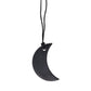Half Moon Shungite Pendant with Cord - Auras Workshop Auras Workshop