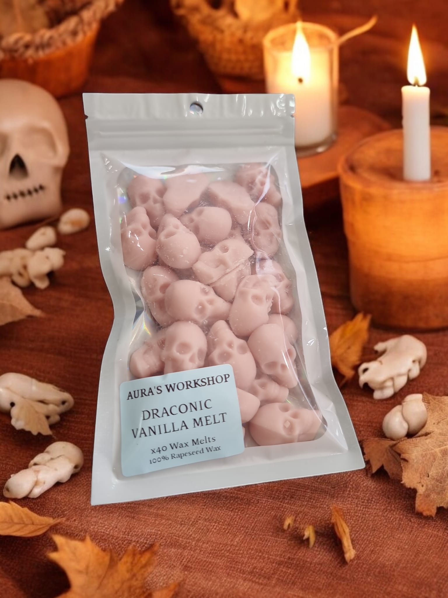 Halloween Draconic Vanilla Melt x40 Wax Melts Large Pack - 100% Rapeseed Wax - Auras Workshop Auras Workshop