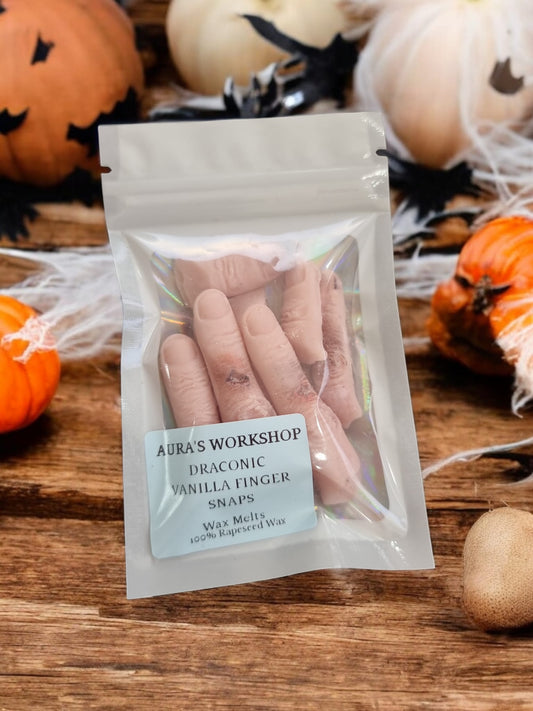 Halloween Dragonic Vanilla Finger Snaps Wax Melts Small Pack - 100% Rapeseed Wax - Auras Workshop Auras Workshop