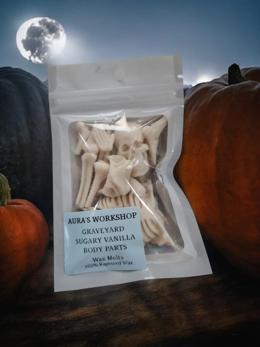 Halloween Graveyard Sugary Vanilla Body Parts Wax Melts - 100% Rapeseed Wax - Auras Workshop Auras Workshop