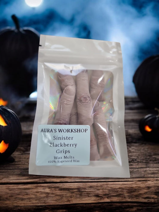 Halloween Sinister Blackberry Grips Wax Melts Small Pack - 100% Rapeseed Wax - Auras Workshop Auras Workshop