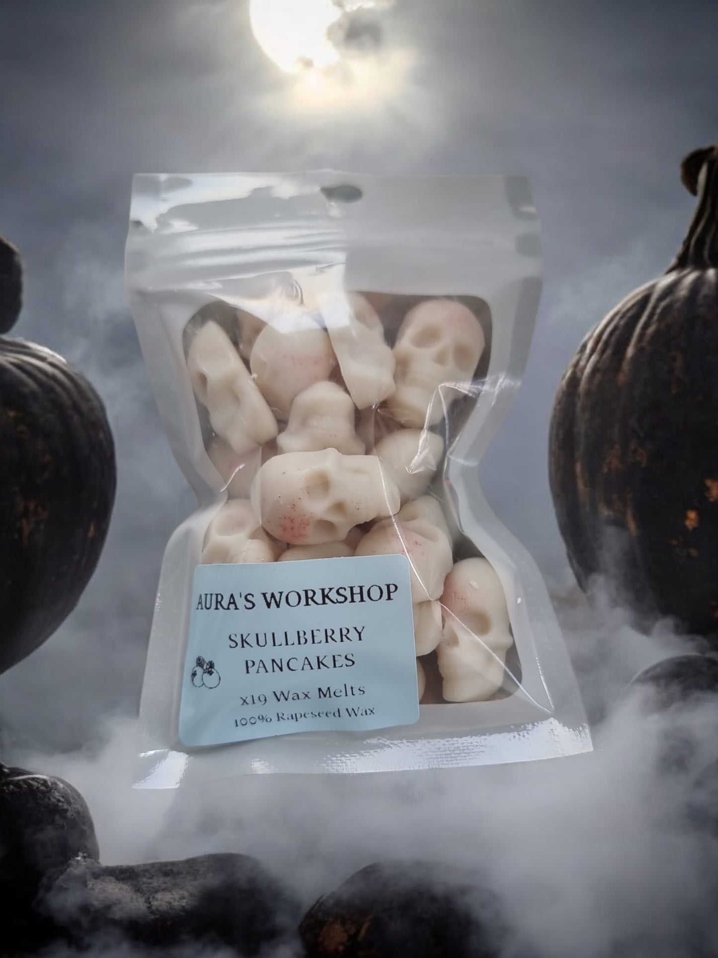 Halloween Skullberry Pancakes x19 Wax Melts Small Pack - 100% Rapeseed Wax - Auras Workshop Auras Workshop