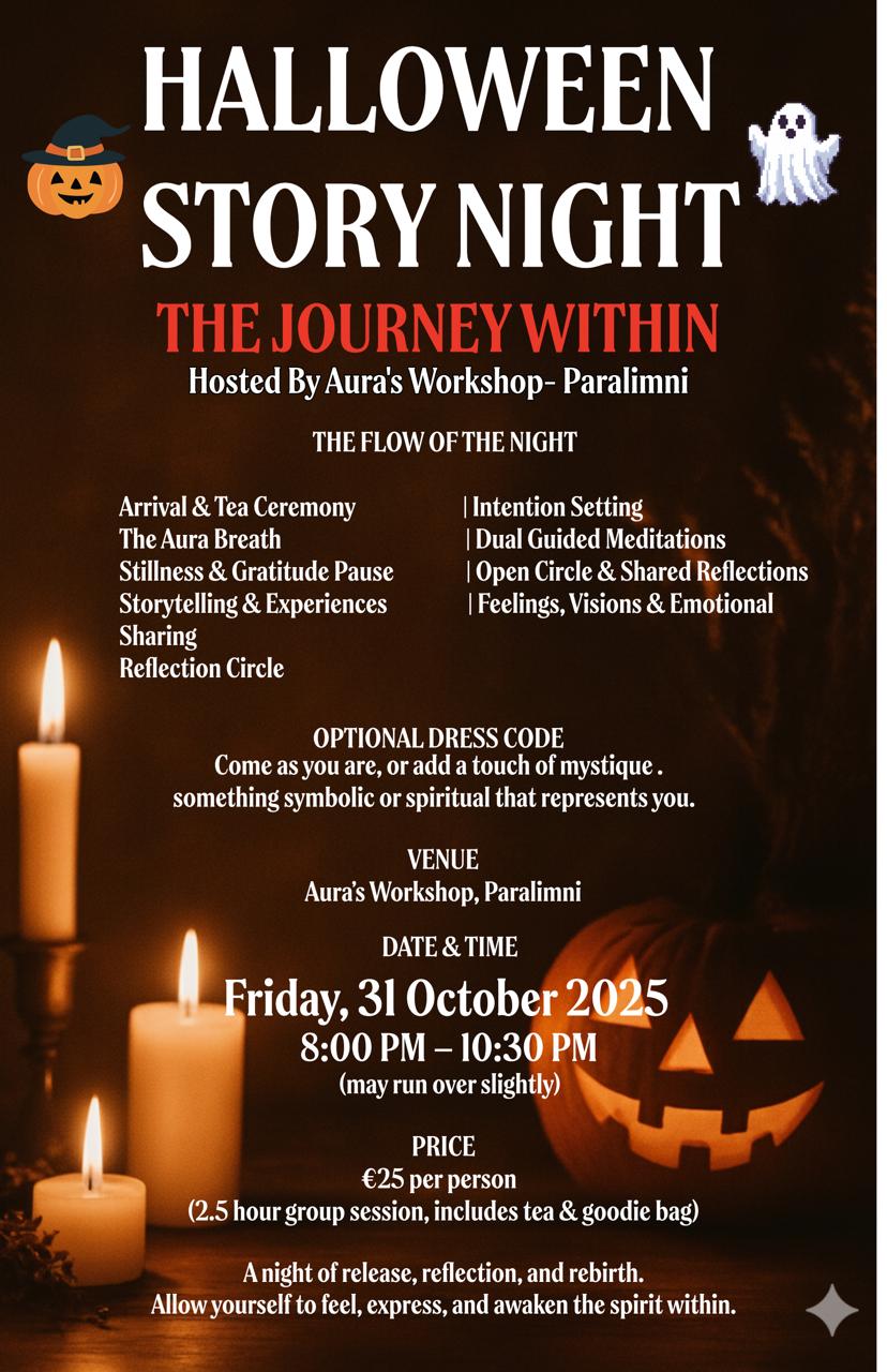 Halloween Story Night: The Journey Within Hosted by Aura’s Workshop, Paralimni - Auras Workshop Auras Workshop