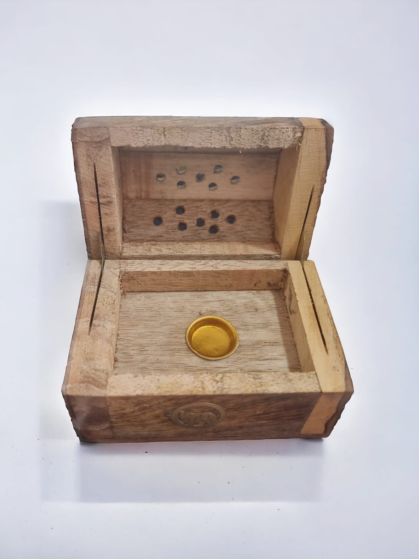 Handmade Wooden Chest Backflow Incense Burner - Auras Workshop Auras Workshop