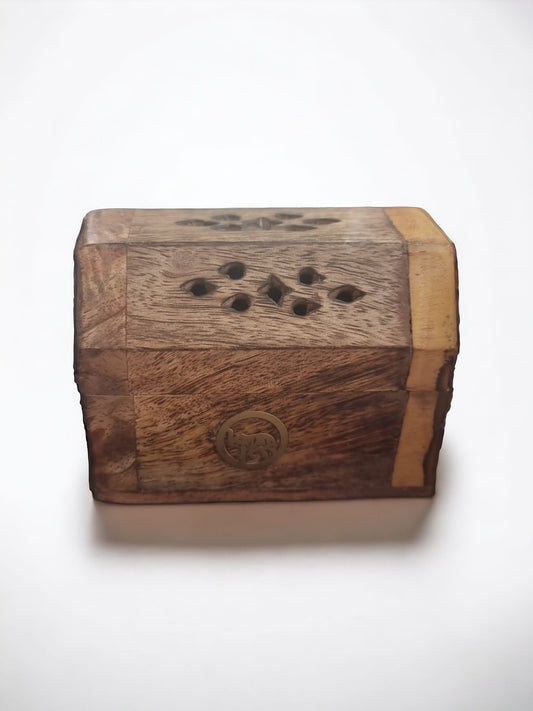 Handmade Wooden Chest Backflow Incense Burner - Auras Workshop Auras Workshop