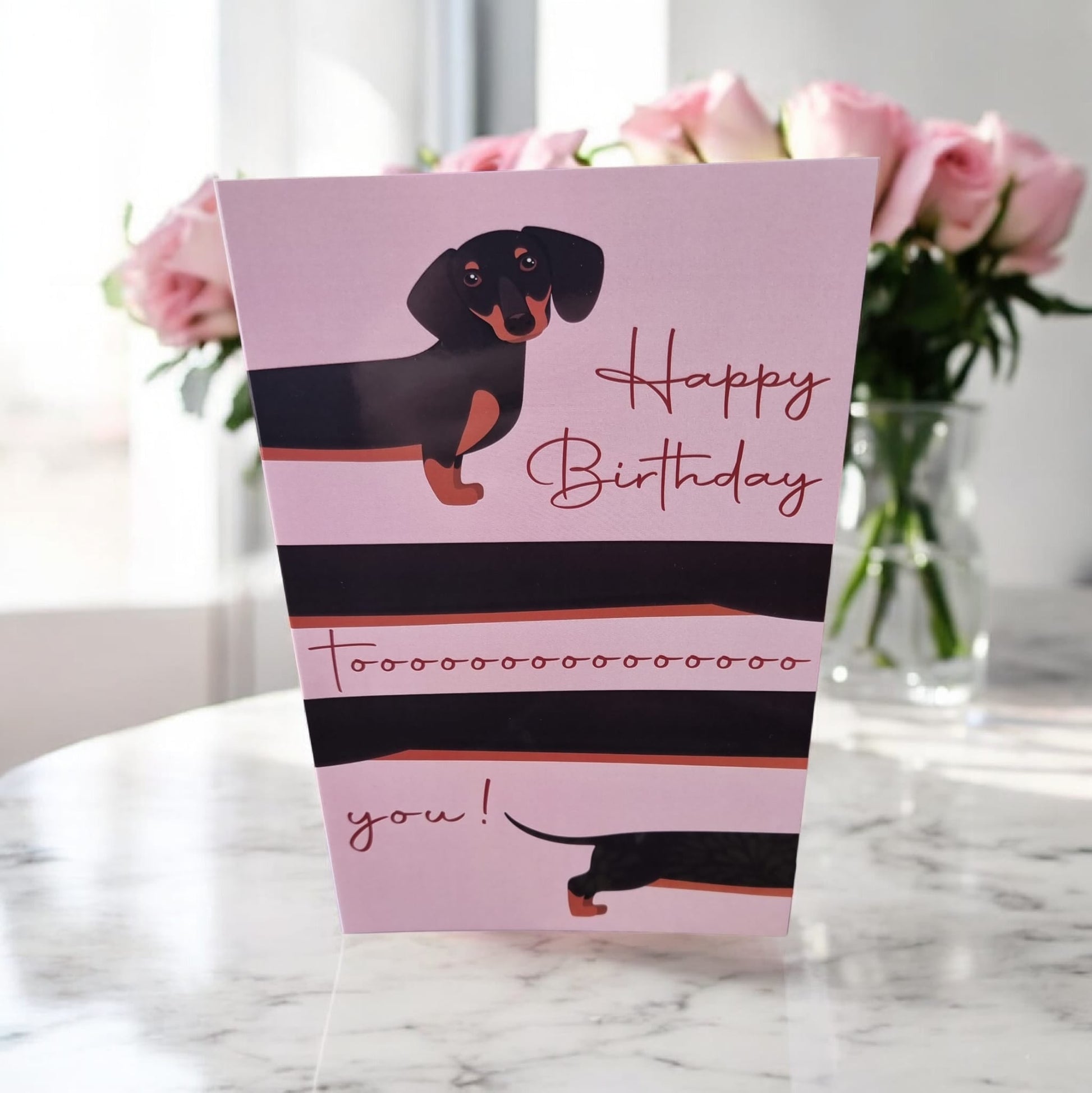 🐶🎂 “Happy Birthday Toooooo You!” Card | Dachshund Design | Fun Folding Birthday Card - Auras Workshop Auras Workshop