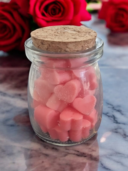 Heart - Shaped Wax Melts in Jar Coconut Vanilla Scented - Auras Workshop Auras Workshop