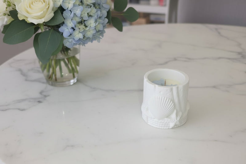 Honeysuckle Ocean Seashell Vessel Candle