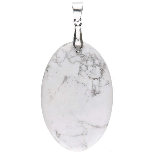 Howlite Cabochon Crystal Pendant – Crystal Jewellery - Auras Workshop Auras Workshop