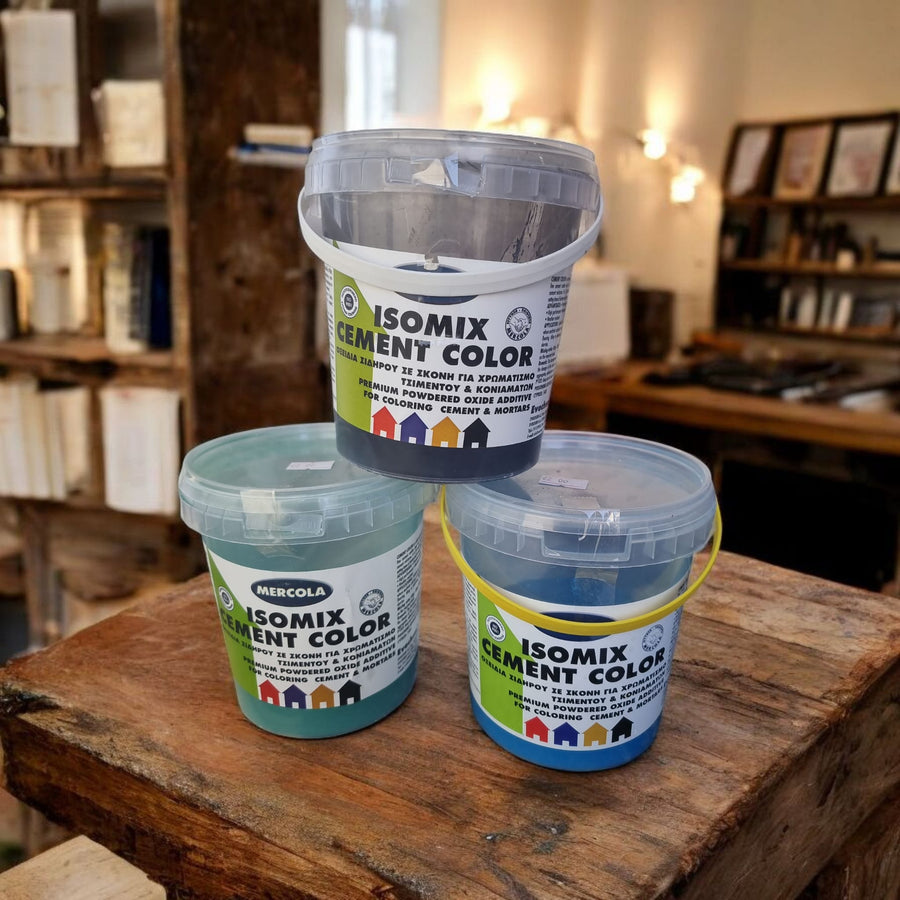 🎨 ISOMix Cement Colour Pigments – Blue, Black & Green (Used from 400g to 200g per tub)